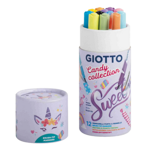 CANDY COLLECTION TURBO SOFT BRUSH MARKERS TUBE 12