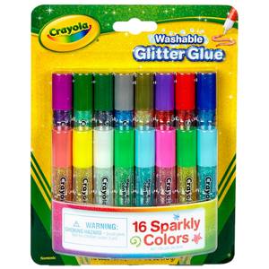 CRAYOLA WASHABLE GLITTER GLUE 16 PACK