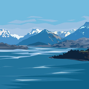 BLANK CARD 'LAKE WAKATIPU'