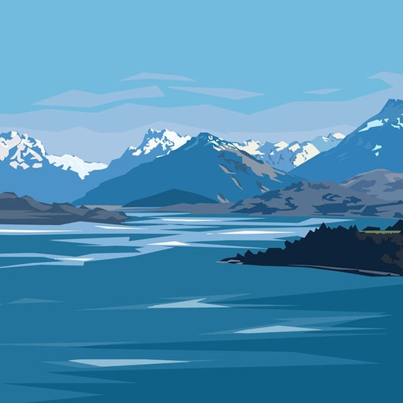 BLANK CARD 'LAKE WAKATIPU'