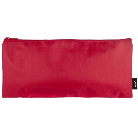 OKIN LONG FLAT RED PENCIL CASE 34X15CM