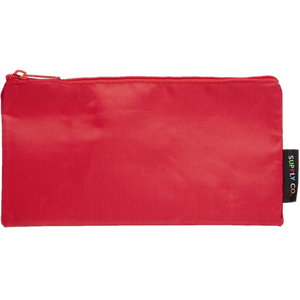 SUPPLY CO RED FLAT PENCIL CASE