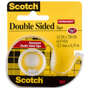 SCOTCH DOUBLE-SIDED TAPE ON DISPENSER 12.7MMX6.35M