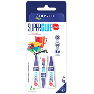 BOSTIK SUPER GLUE LIQUID MULTIPACK 3 X 1G