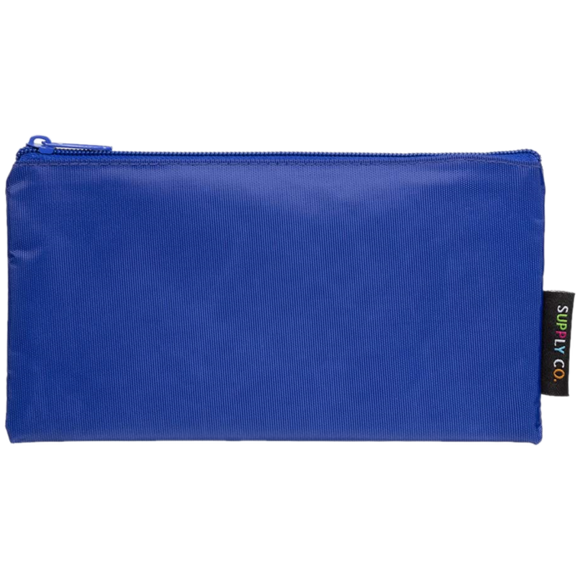 SUPPLY CO FLAT BLUE PENCIL CASE 21X11CM