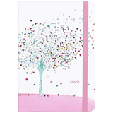 2025 DIARY COMPACT TREE OF HEARTS 16-MONTH WEEKLY PLANNER