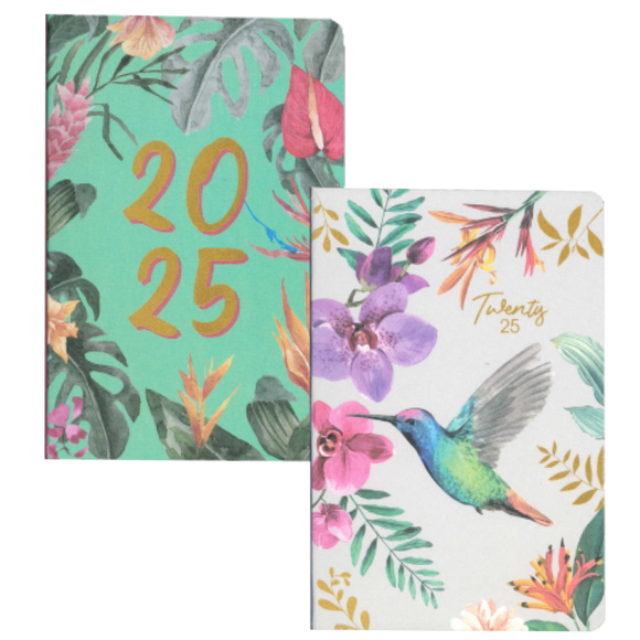 2025 DIARY A5 TROPICAL DAY TO A PAGE