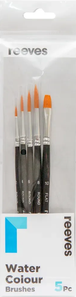 REEVES WATERCOLOUR BRUSH SET OF 5