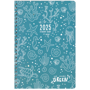 2025 CUMBERLAND STUDENT DIARY A53 WE MEAN GREEN WEEK-TO-VIEW ASSORTED