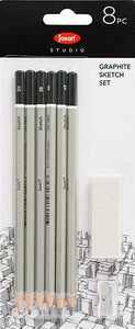 JASART GRAPHITE SKETCH SET 8 PIECES