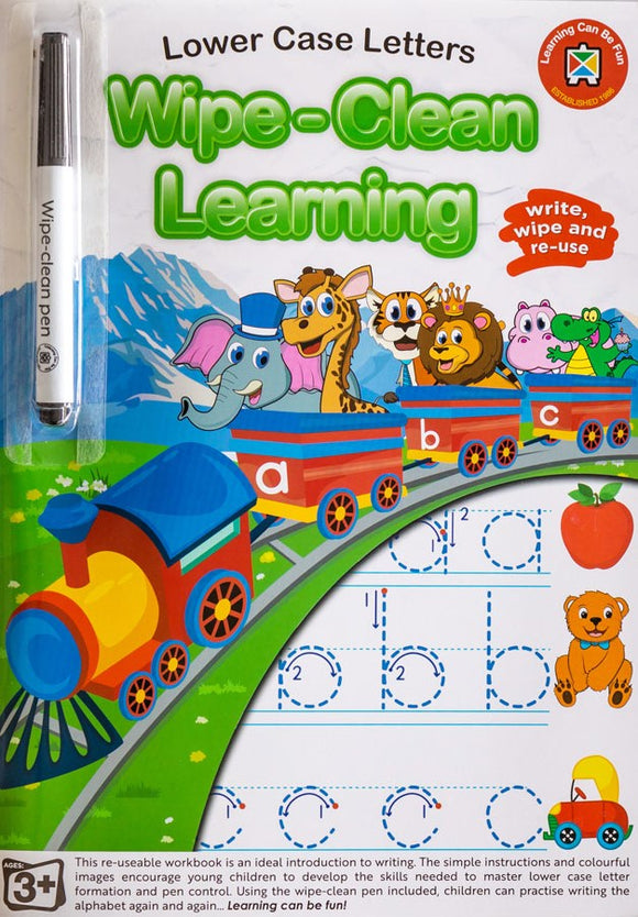 LCBF LOWER CASE LETTERS WIPE CLEAN LEARNING BOOK WITH MARKER