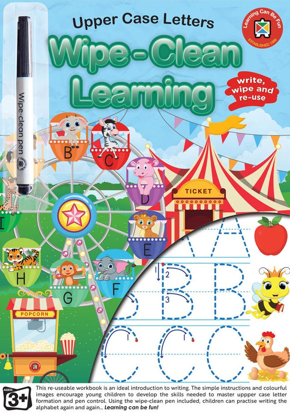 LCBF UPPER CASE LETTERS WIPE CLEAN LEARNING BOOK