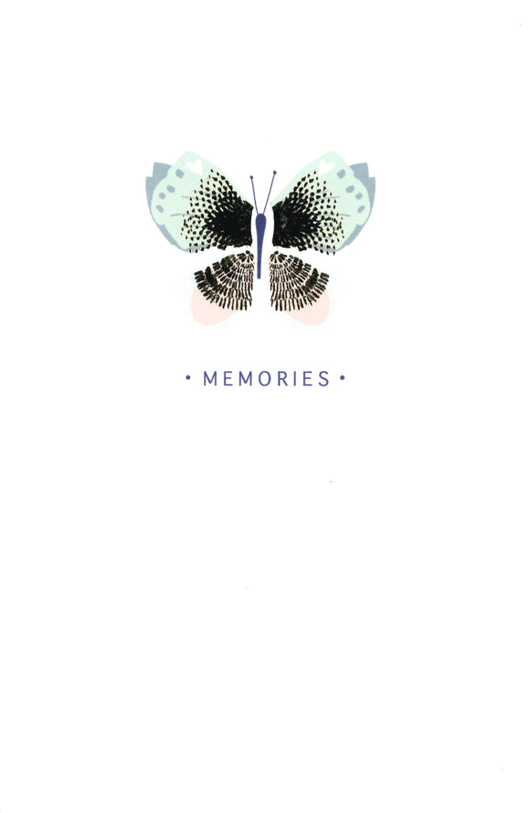 SYMPATHY CARD BUTTERFLY MEMORIES