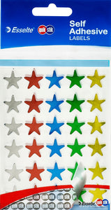 SELF-ADHESIVE STARS ASSORTED COLOURS PACK 150