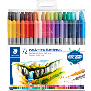 DESIGN JOURNEY DOUBLE-ENDED FIBRE TIP PENS 72 PACK