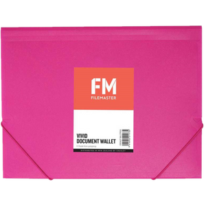 FM VIVID SHOCKING PINK DOCUMENT WALLET