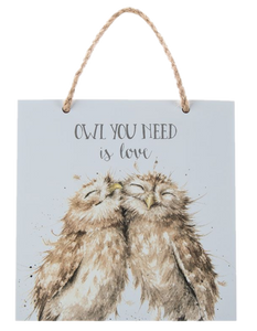 WRENDALE DESIGNS WOODEN PLAQUE 'OWL YOU NEED IS LOVE'