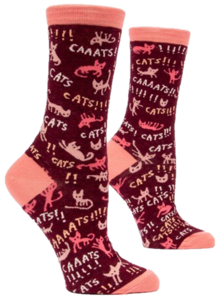 CATS! WOMENS CREW SOCKS