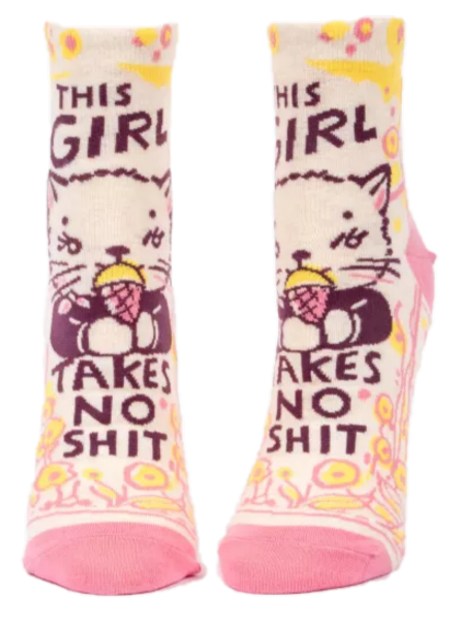 THIS GIRL TAKES NO SH*T WOMENS ANKLE SOCKS