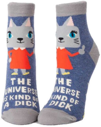 THE UNIVERSE IS KIND OF A D*CK WOMENS ANKLE SOCKS