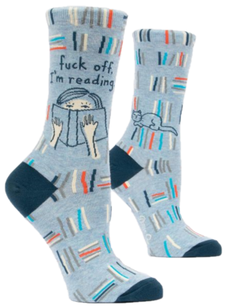 F*CK OFF I'M READING WOMENS CREW SOCKS