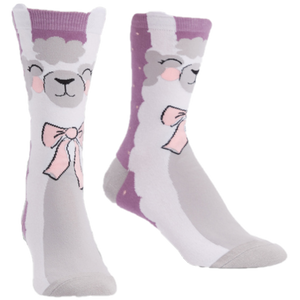 GLLAMA-ROUS WOMENS CREW SOCKS