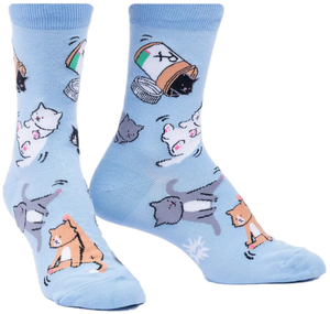 PURR-SCRIPTION FOR HAPPINESS WOMENS CREW SOCKS