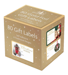 CHRISTMAS STICKER LABELS TRADITIONAL 80PK