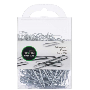 DIXON 25MM TRIANGULAR PAPER CLIPS PACK 200