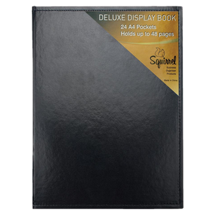 DELUXE LEATHERETTE 24 POCKET DISPLAY BOOK