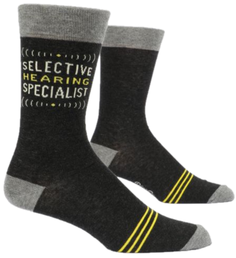 SELECTIVE HEARING SPECIALIST MENS CREW SOCKS