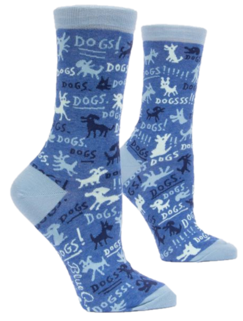 DOGS! WOMENS CREW SOCKS