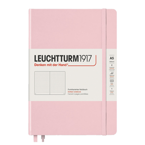 LEUCHTTURM 1917 POWDER PINK MEDIUM DOTTED JOURNAL