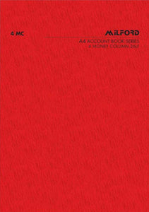 MILFORD 4 MONEY COLUMN A4 ANALYSIS BOOK