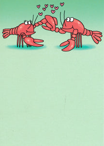 VALENTINES CARD LOBSTERS