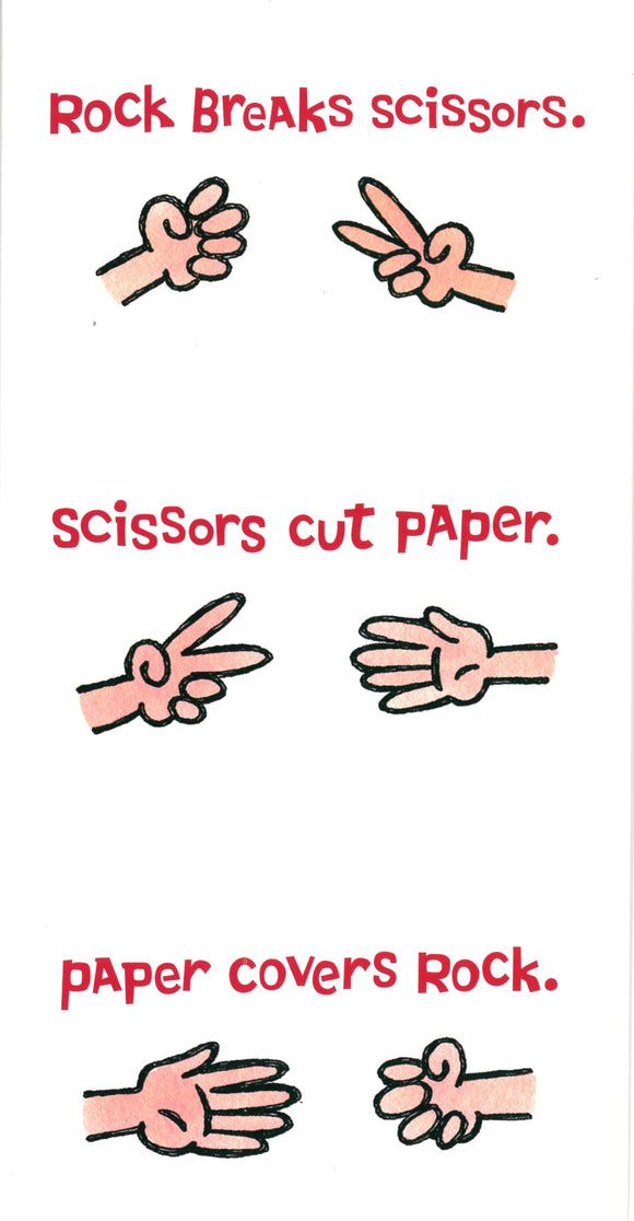 BIRTHDAY CARD PAPER SCISSORS ROCK