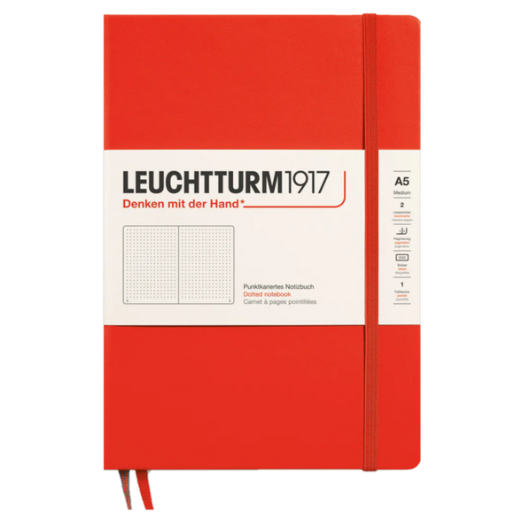 LEUCHTTURM 1917 LOBSTER RED MEDIUM DOTTED JOURNAL