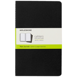 MOLESKINE LARGE PLAIN CAHIER JOURNALS SET OF 3