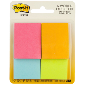 POST-IT POPTIMISTIC NOTES 38X50MM PACK OF 4