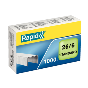 RAPID 26/6 STAPLES PACK 1000