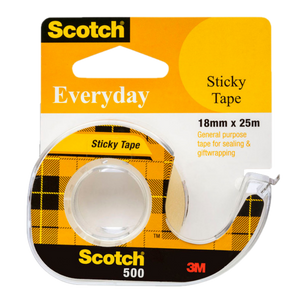 SCOTCH EVERYDAY STICKY TAPE ON DISPENSER 18MMX25M