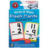 WRITE & WIPE SUBTRACTION FLASHCARDS WITH MARKER