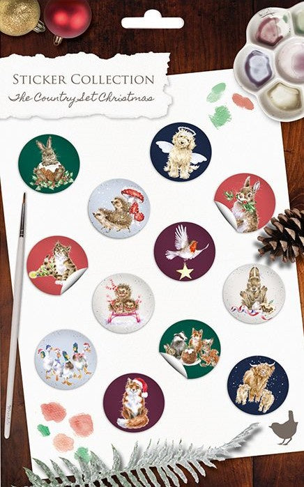 CHRISTMAS STICKERS WRENDALE DESIGNS 'THE COUNTRY SET'